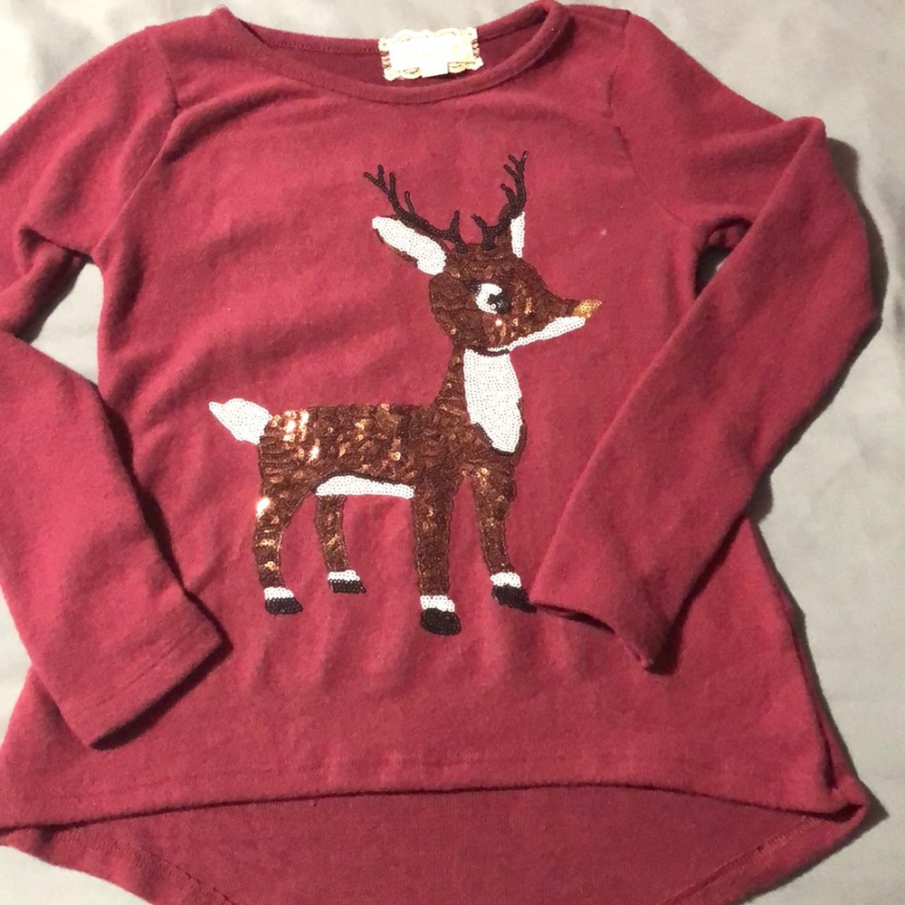 Btween long sleeve reindeer top